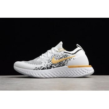 Nike Epic React Flyknit White Black-Gold AQ0067-071 Shoes